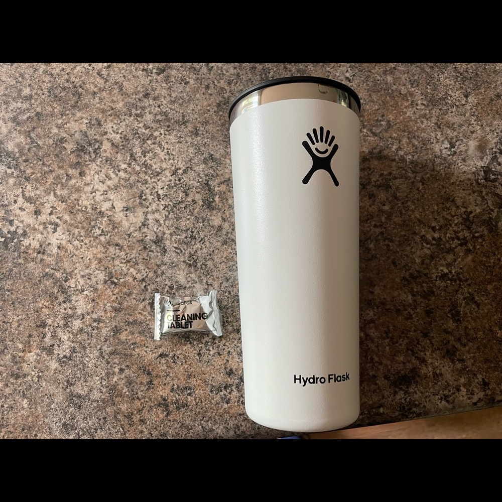 White Hydro Flask Tumbler Cup
